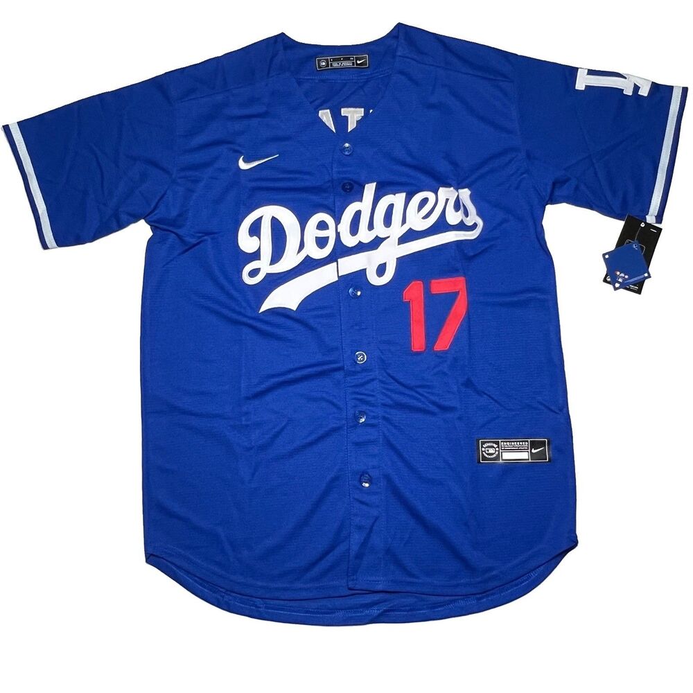 Los Angeles Dodgers size Small Shohei Ohtani #17 MLB Baseball Jersey Blue